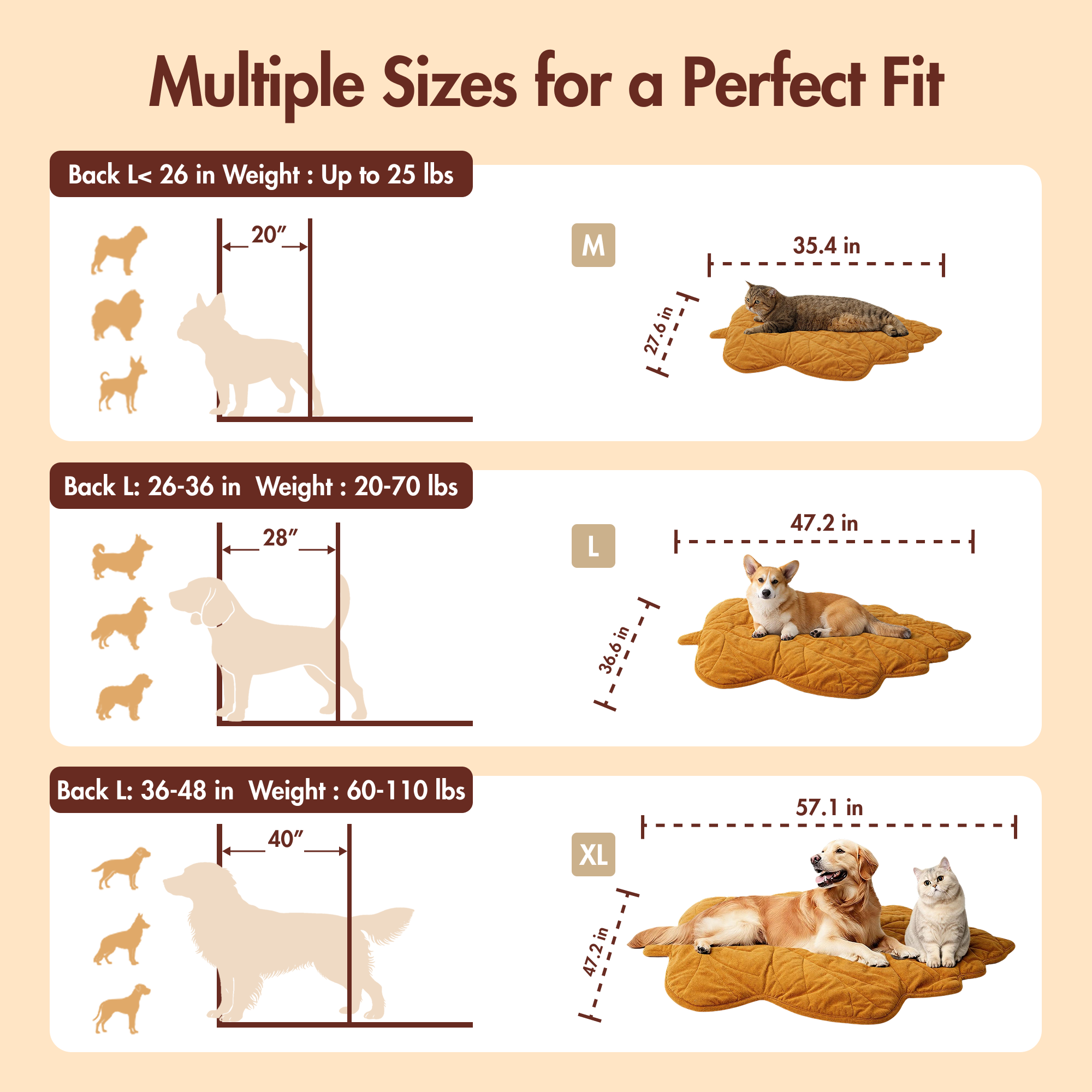 Maple Leaf-Shaped Pet Heating Mat