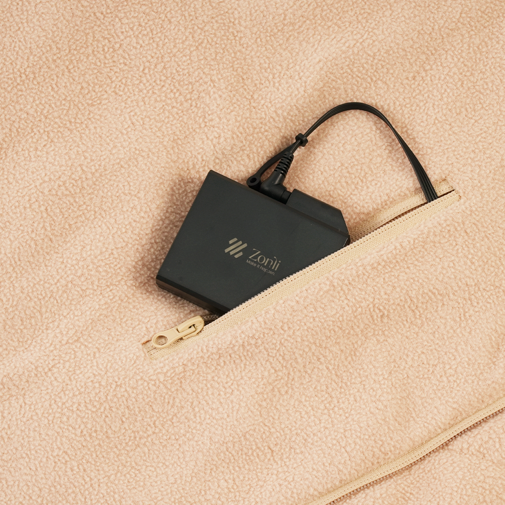 3-in-1 Battery Powered Heated Blanket- Z-Hug-7.4V