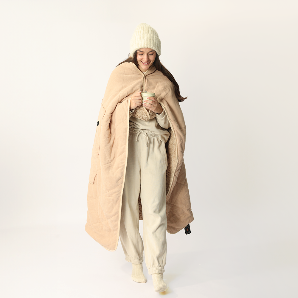 3-in-1 Battery Powered Heated Blanket- Z-Hug-7.4V