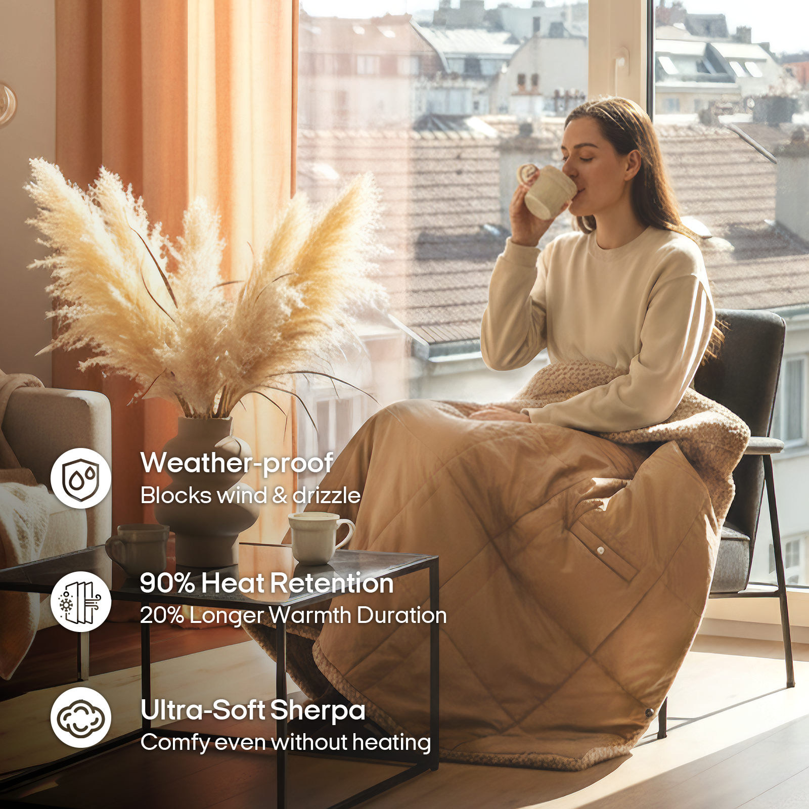 Wearable Battery Operated Heated Blanket Z-Style 9V