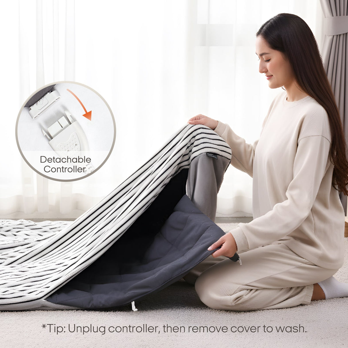 Fuzzy Calming Heated Weighted Blanket