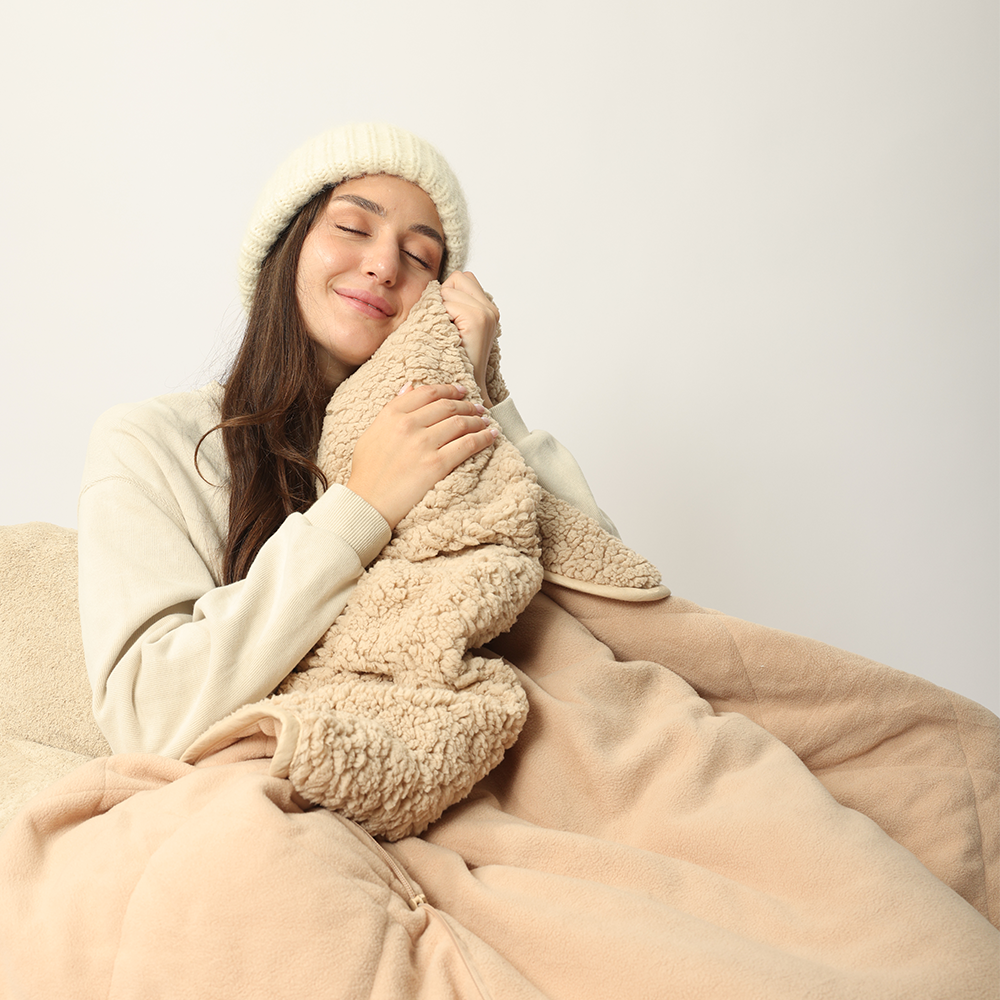 3-in-1 Battery Powered Heated Blanket- Z-Hug-7.4V