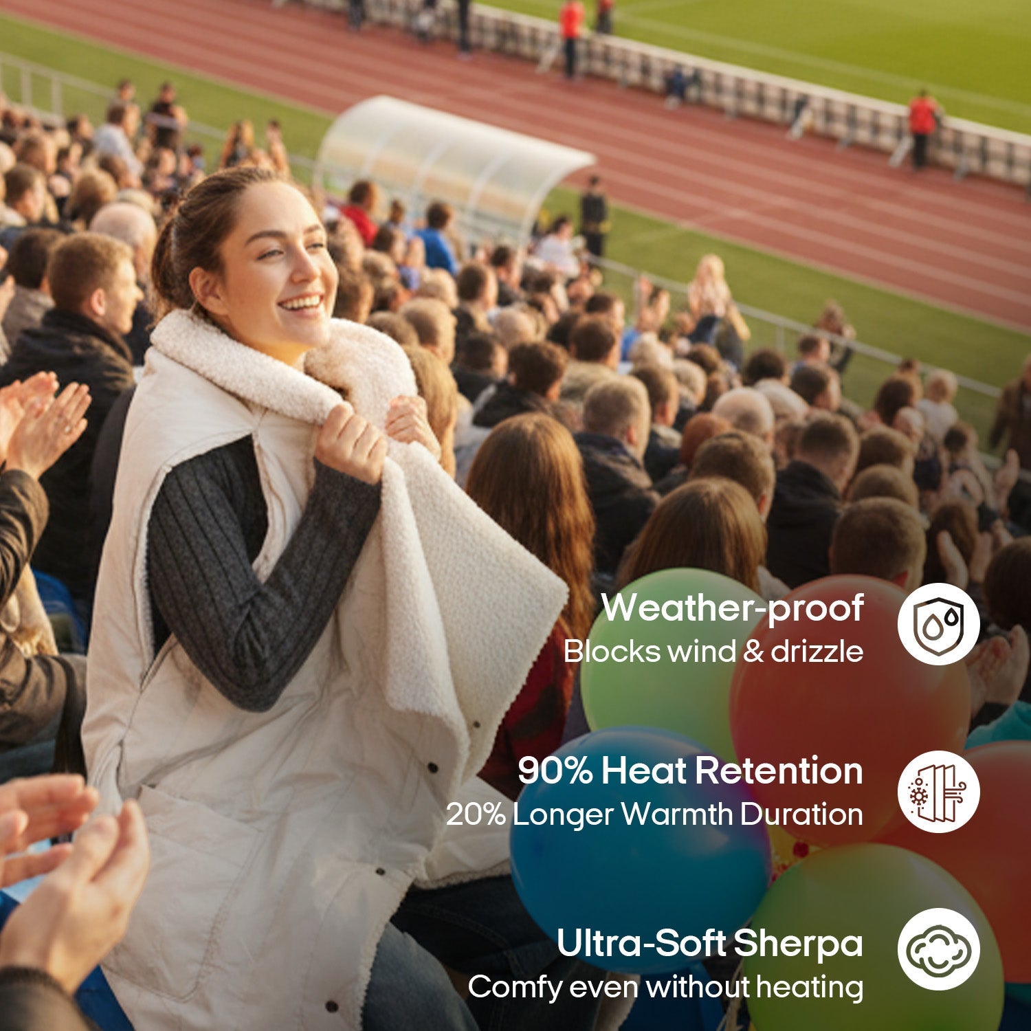 Wearable Battery Operated Heated Blanket- Z-Style 7.4V