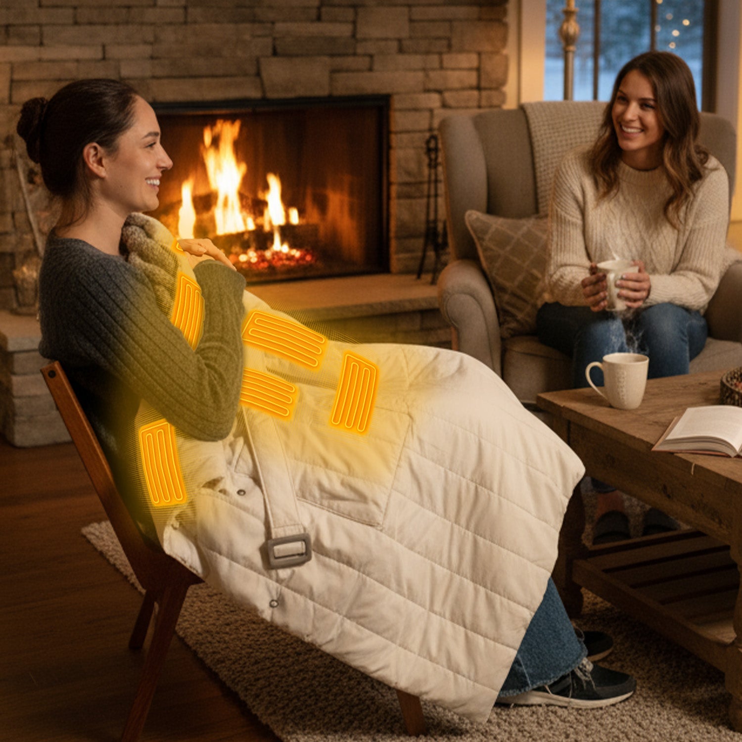 Wearable Battery Operated Heated Blanket- Z-Style 7.4V